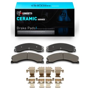 Chevrolet Express 3500 Ceramic Brake Pads - Front/Rear - R1 Concepts - R1 Ceramic Pads & Hardware Kit - `09-`24